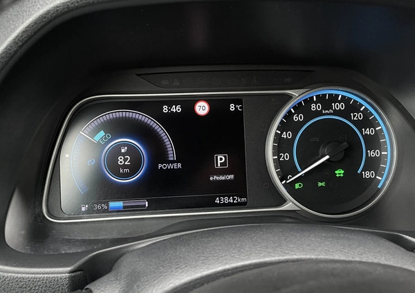 Nissan Leaf cena 87900 przebieg: 43840, rok produkcji 2019 z Rzeszów małe 781